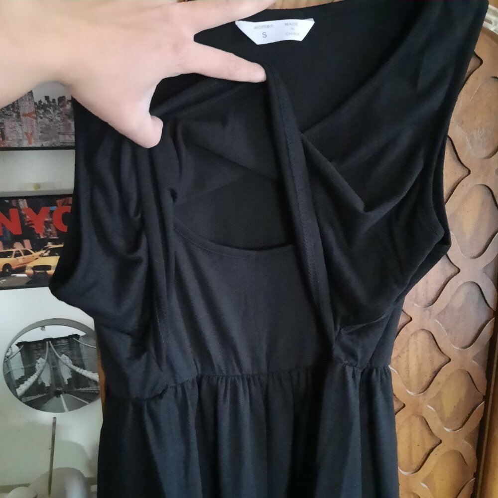 Maternity Nursing Tank Dress, Sleeveless VNeck w/ pockets NWT! - Black, Size S - Picture 6 of 16